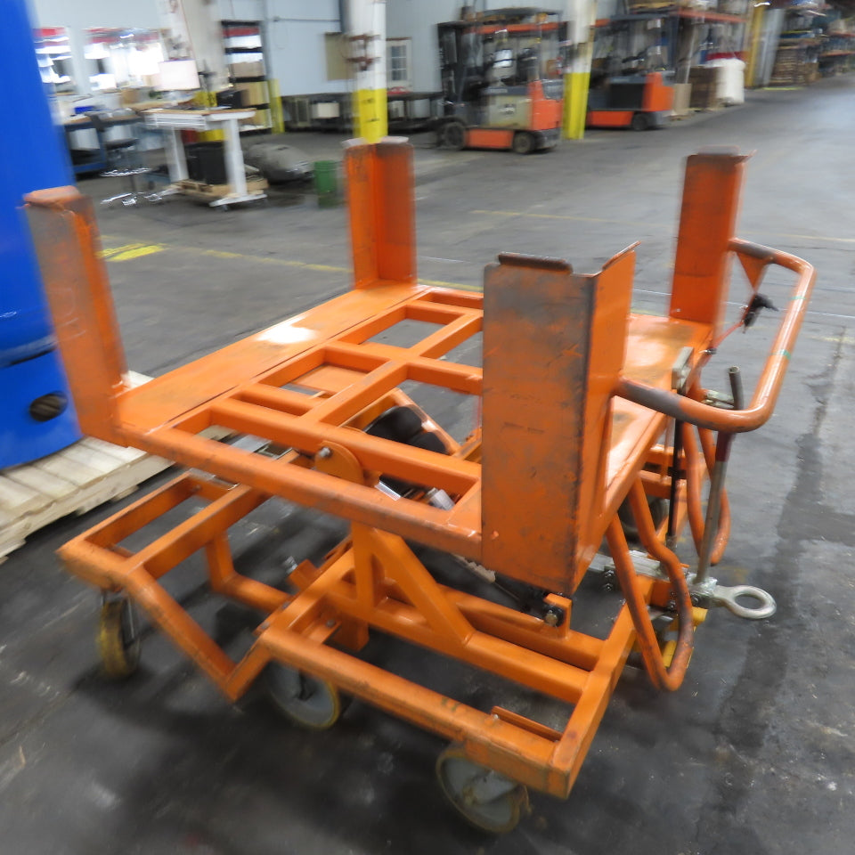 Track Systems 46" x 49" Ergonomic Manual Tote Mobile Transport Tilt Unloader