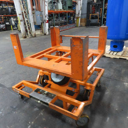 Track Systems 46" x 49" Ergonomic Manual Tote Mobile Transport Tilt Unloader