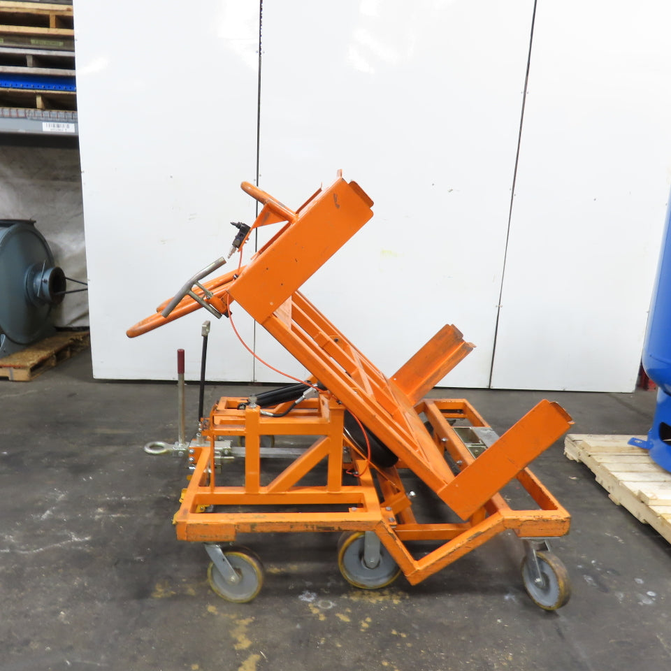 Track Systems 46" x 49" Ergonomic Manual Tote Mobile Transport Tilt Unloader