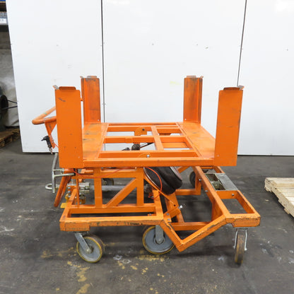 Track Systems 46" x 49" Ergonomic Manual Tote Mobile Transport Tilt Unloader