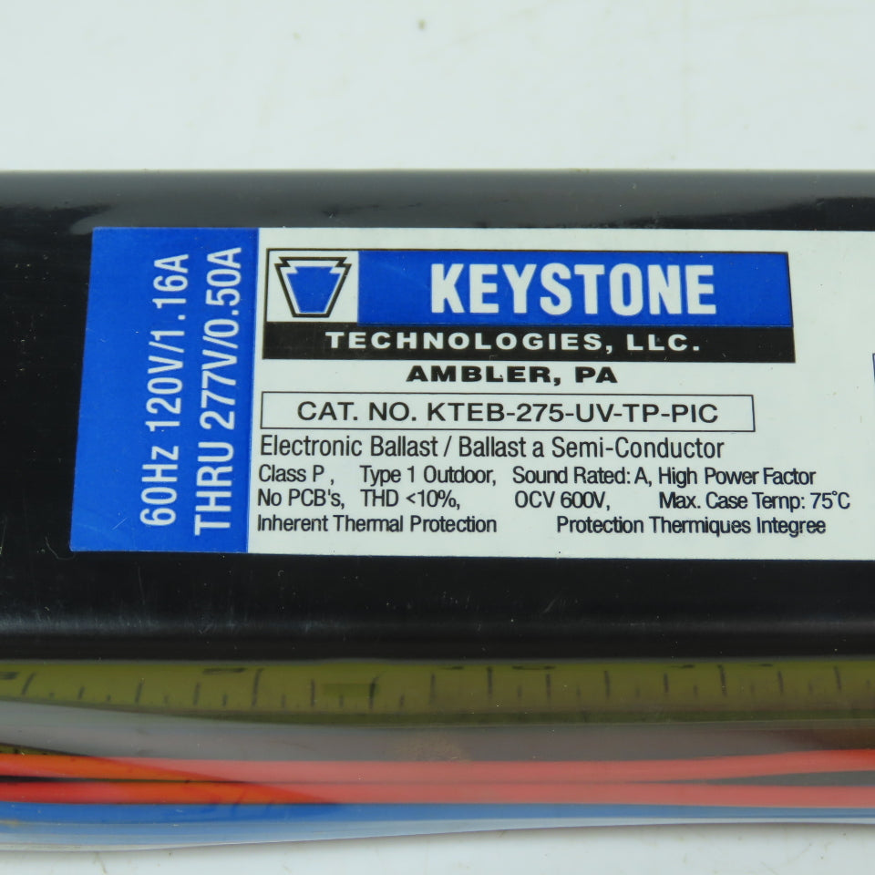 Keystone KTEB-275-UV-TP-PIC 75W Electronic Ballast 120/277V 1.16/0.5A NEW Sealed