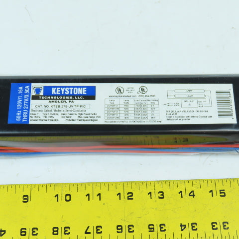 Keystone KTEB-275-UV-TP-PIC 75W Electronic Ballast 120/277V 1.16/0.5A NEW Sealed