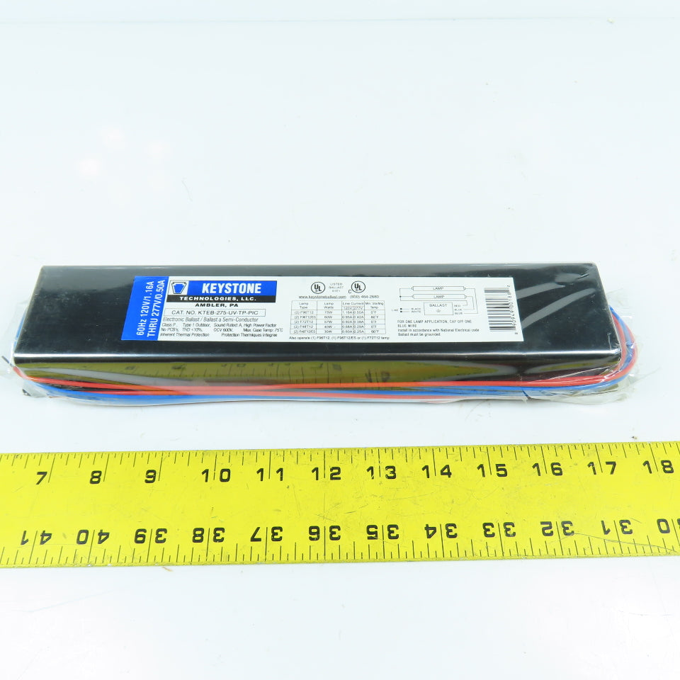 Keystone KTEB-275-UV-TP-PIC 75W Electronic Ballast 120/277V 1.16/0.5A NEW Sealed