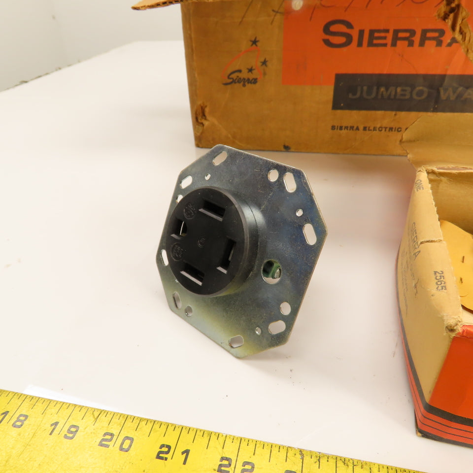 Sierra 2565 Vintage Flush Range Outlet 4-Wire 4-Prong 60A 125/250V Lot Of 8