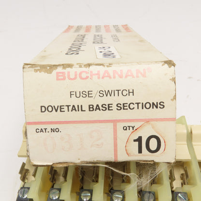 Buchanan 0312 Fused Terminal Block Assembly Din Mount 8 Pole