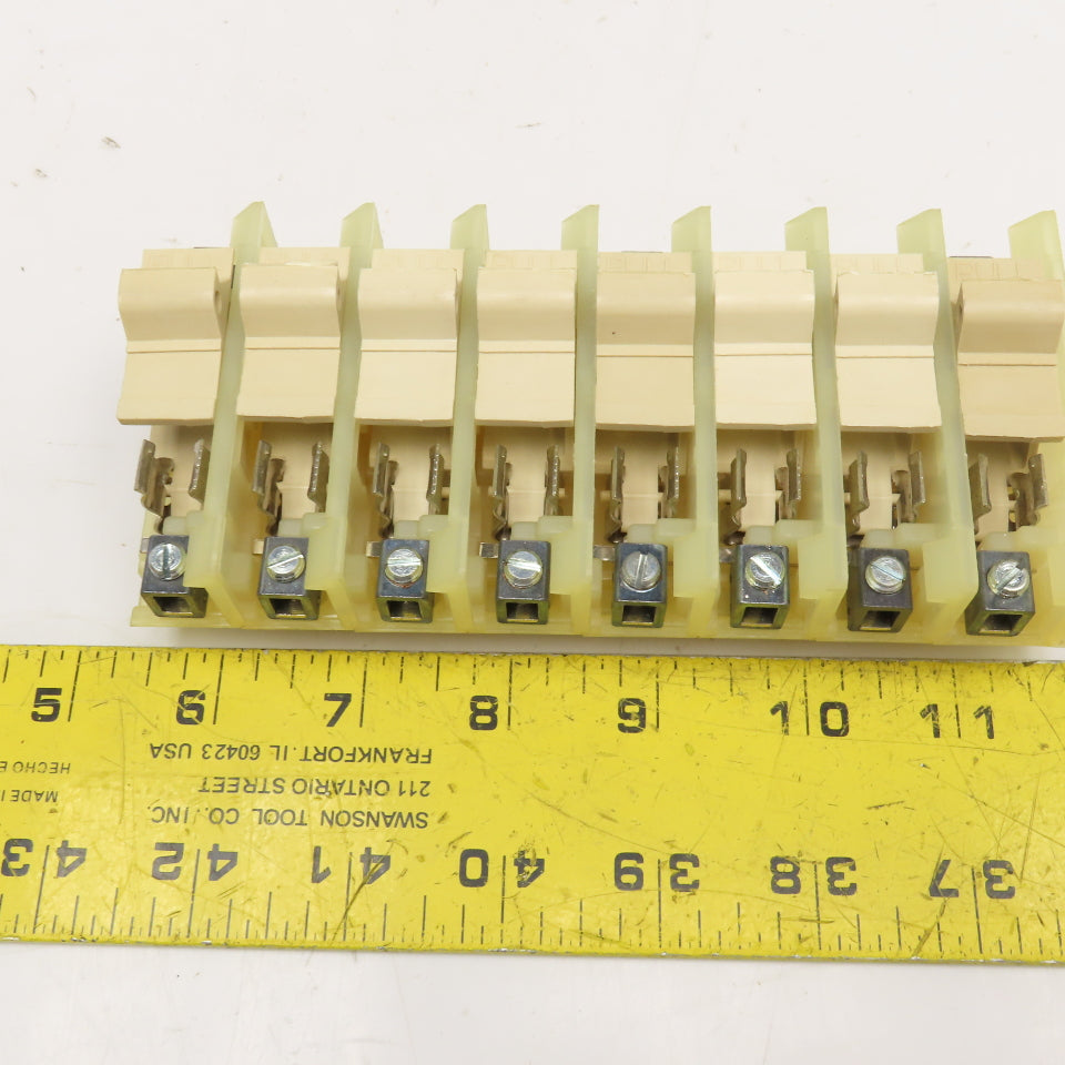 Buchanan 0312 Fused Terminal Block Assembly Din Mount 8 Pole