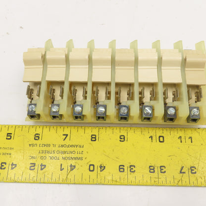 Buchanan 0312 Fused Terminal Block Assembly Din Mount 8 Pole