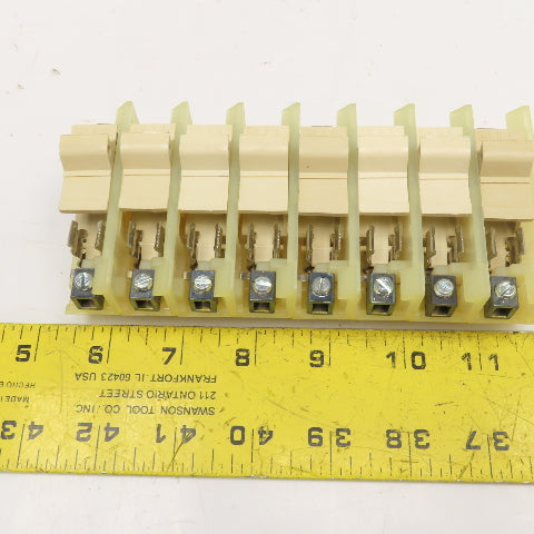 Buchanan 0312 Fused Terminal Block Assembly Din Mount 8 Pole