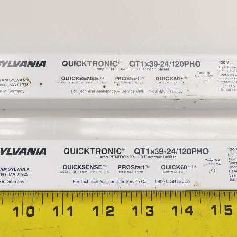 Sylvania QT1x39-24/120PHO 1-Lamp T5 HO Electronic Ballast 120V 0.35A Lot Of 2