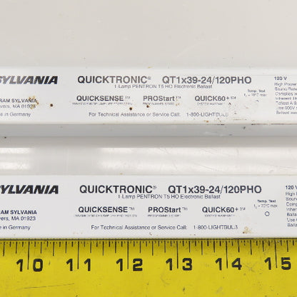 Sylvania QT1x39-24/120PHO 1-Lamp T5 HO Electronic Ballast 120V 0.35A Lot Of 2
