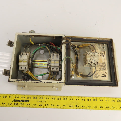 Allen Bradley 194L-E25 25A 600V Disconnect Switch W/ 8x8 x 4" Box & Fuse Holders