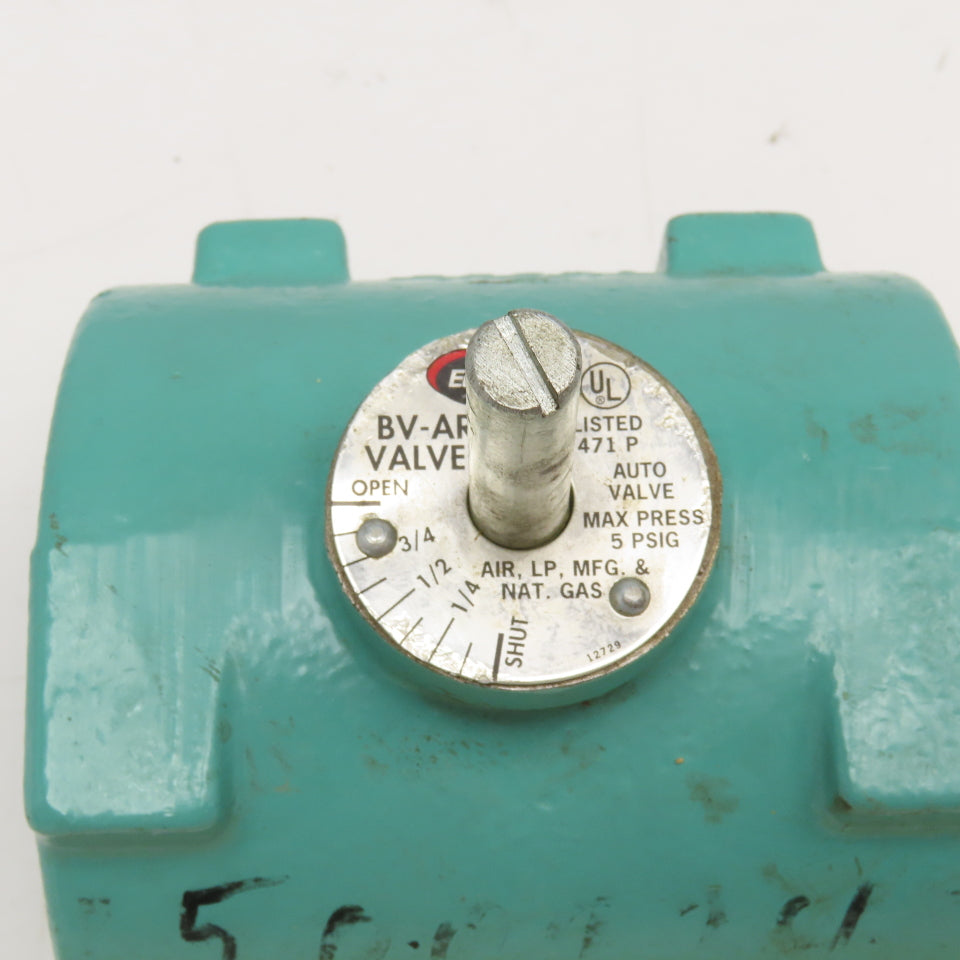 Eclipse BV-AR 2-1/2" NPT Air LP Nat Gas Auto Valve 5PSI Max