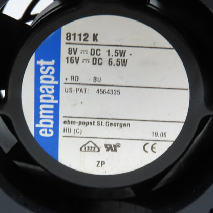 Ebm Papst 8112 K 8/16V DC Cooling Fan