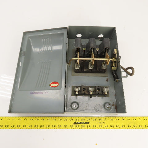 Westinghouse CAF-361 30A Fusible Heavy Duty Safety Disconnect Switch 600VAC 3P