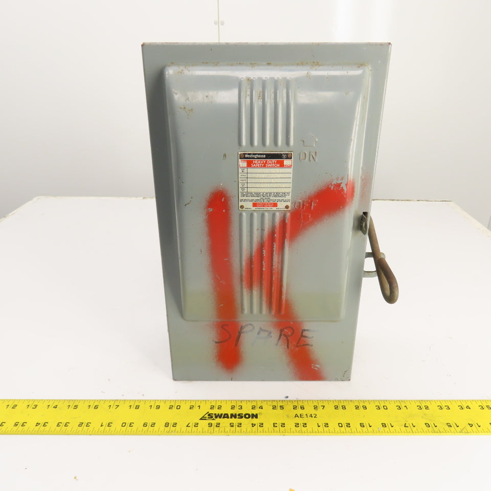 Westinghouse CAF-361 30A Fusible Heavy Duty Safety Disconnect Switch 600VAC 3P
