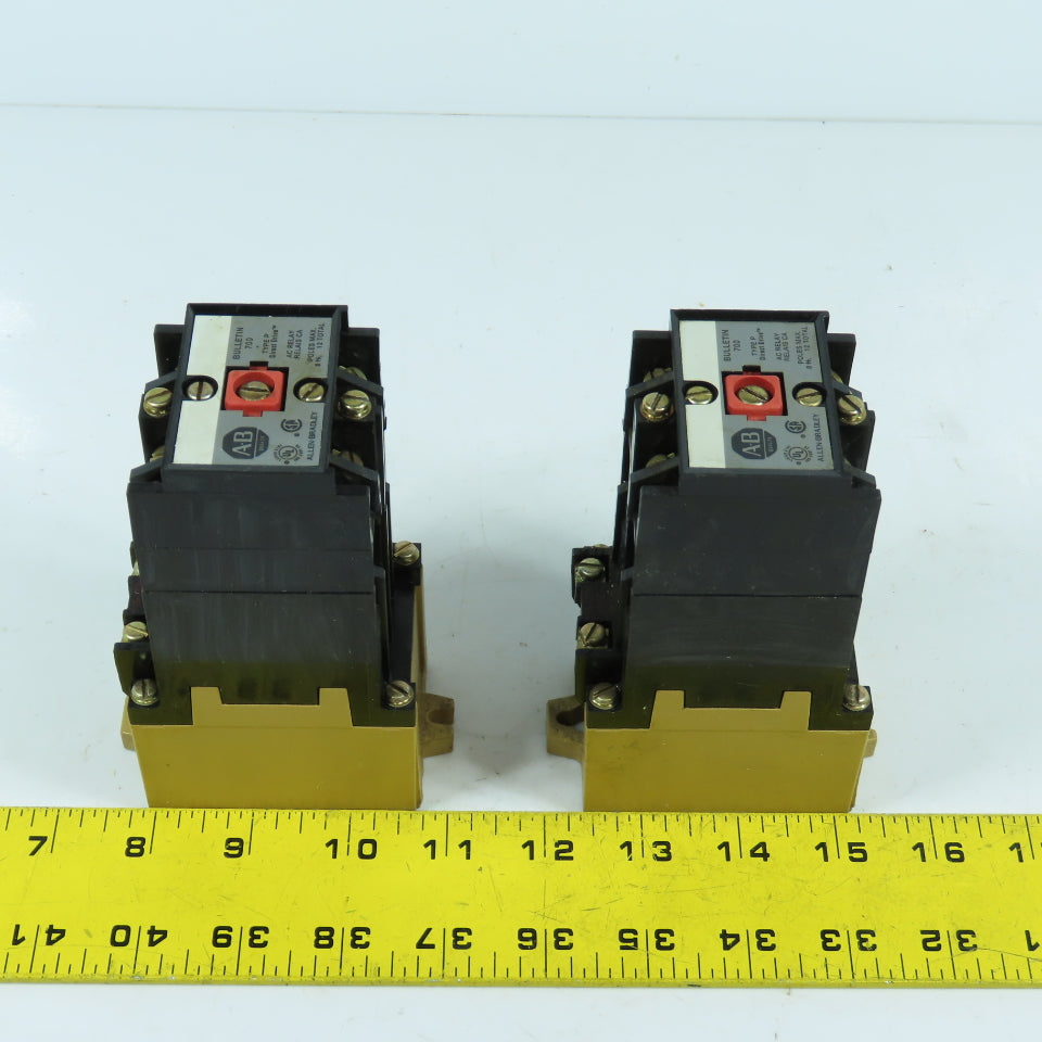 Allen Bradley 700-P800A1 Ser B Bulletin 700 AC Relay 10A 600V 120V Coil Lot Of 2