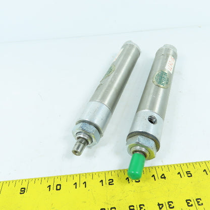 Numatics M12175 SS Double Acting Air Cylinder 4" Stroke 1-1/4" Bore Lot Of 2