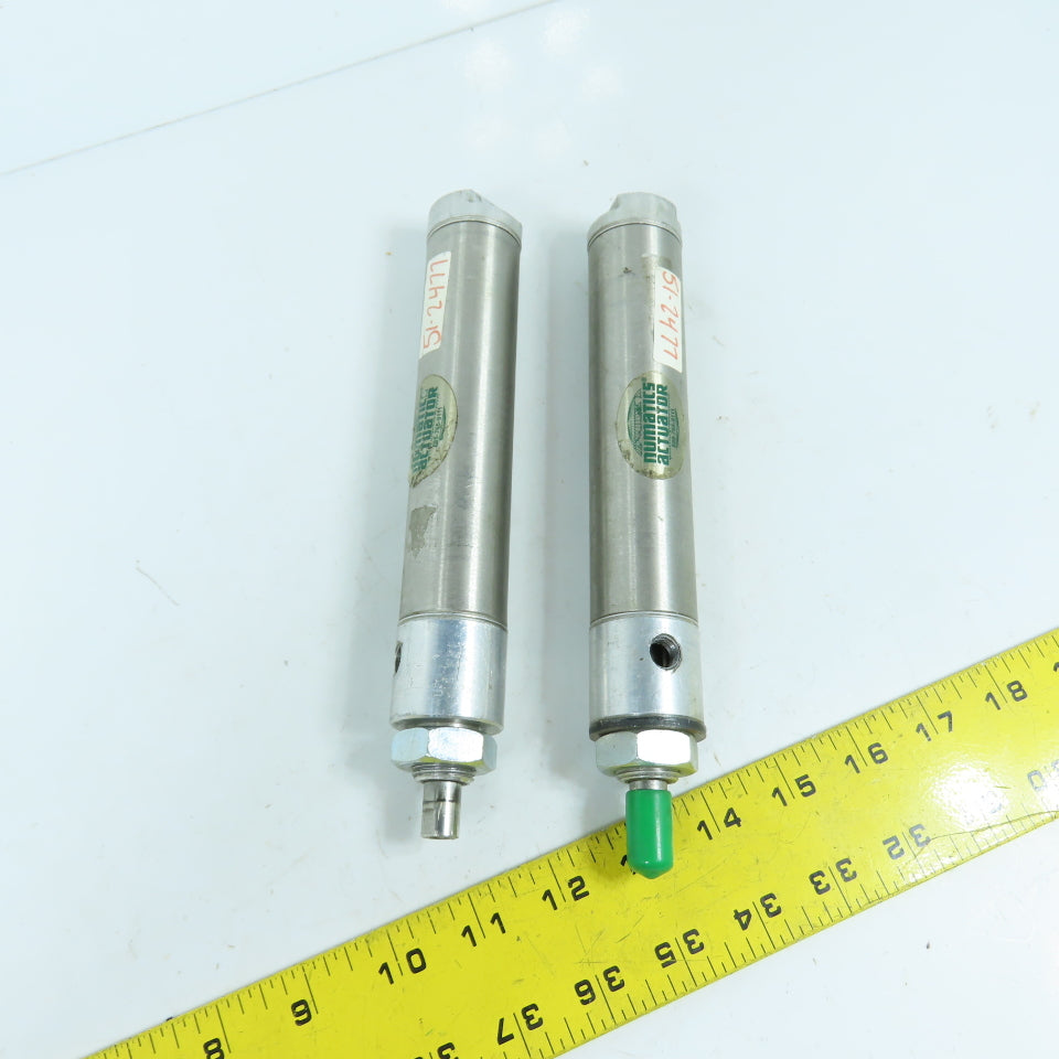 Numatics M12175 SS Double Acting Air Cylinder 4" Stroke 1-1/4" Bore Lot Of 2