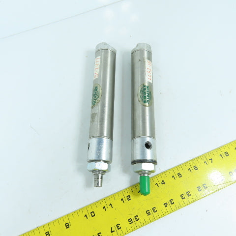 Numatics M12175 SS Double Acting Air Cylinder 4" Stroke 1-1/4" Bore Lot Of 2
