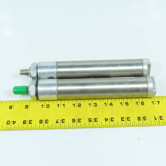 Numatics M12175 SS Double Acting Air Cylinder 4" Stroke 1-1/4" Bore Lot Of 2