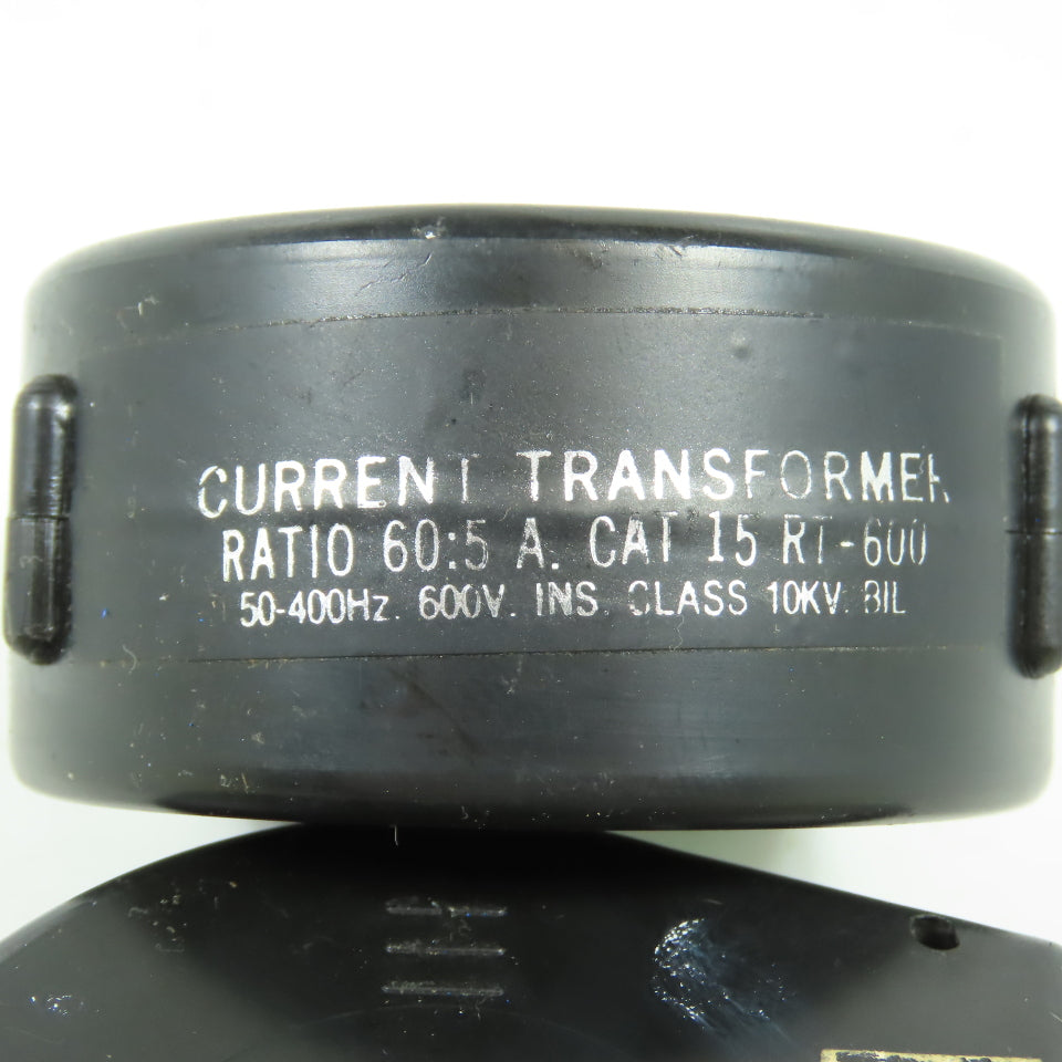 EIL 15 RT-600 60:5 Current Transformer 50-400HZ 600V Lot Of 2