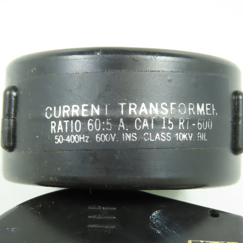 EIL 15 RT-600 60:5 Current Transformer 50-400HZ 600V Lot Of 2