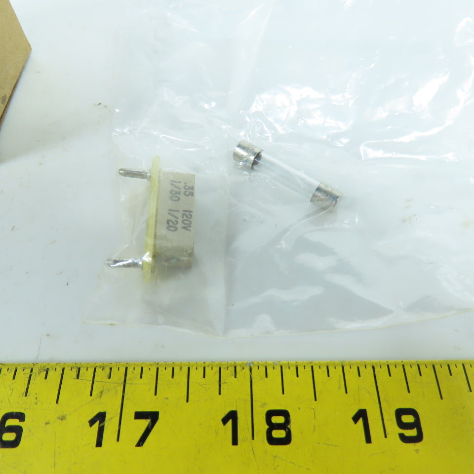 Baldor BR0350 Horsepower Resistor 0.35 Ohm & 0.5A Fuse Kit