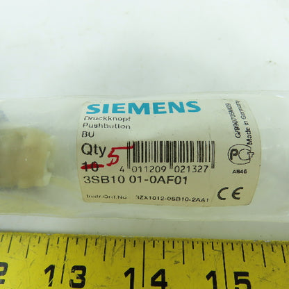 Siemens 3SB1001-0AF01 Blue Momentary Contact Push Button Lot Of 5 NEW