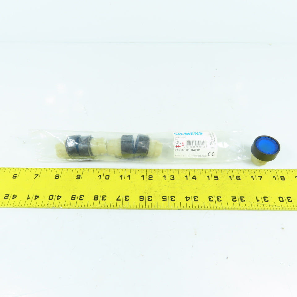 Siemens 3SB1001-0AF01 Blue Momentary Contact Push Button Lot Of 5 NEW