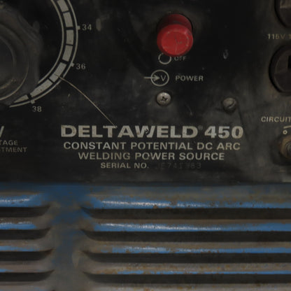 Miller Deltaweld 450 230/460V 450A Contant Voltage DC Arc Welder Power Source