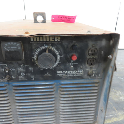 Miller Deltaweld 450 230/460V 450A Contant Voltage DC Arc Welder Power Source