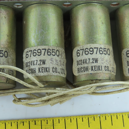 Ricoh Keiki 67697650 24VDC 7.2W Solenoid Coils Bank Of 14 & (1) 67697660