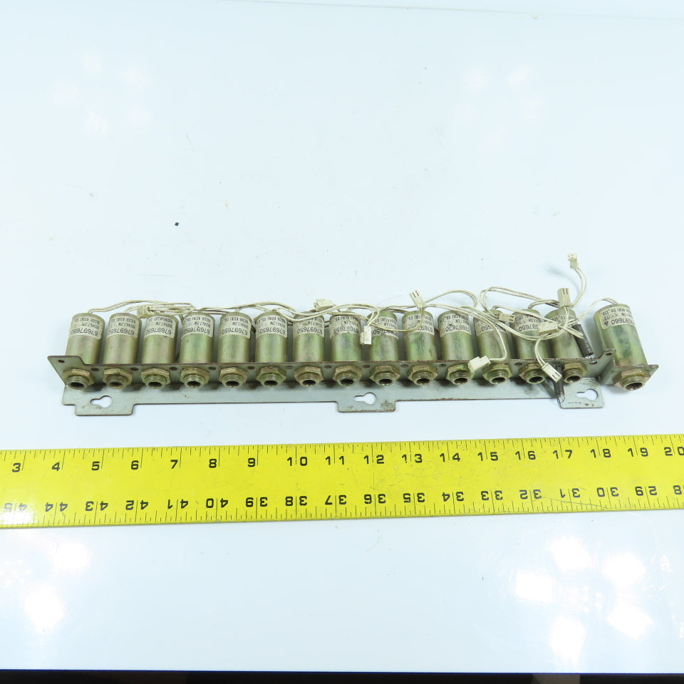 Ricoh Keiki 67697650 24VDC 7.2W Solenoid Coils Bank Of 14 & (1) 67697660