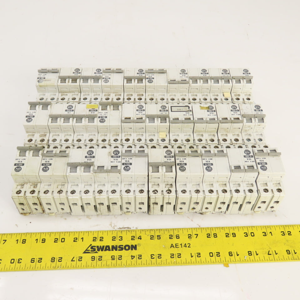 Allen Bradley 1492-CB2 G100 2-Pole 10A Circuit Breaker Lot Of 30