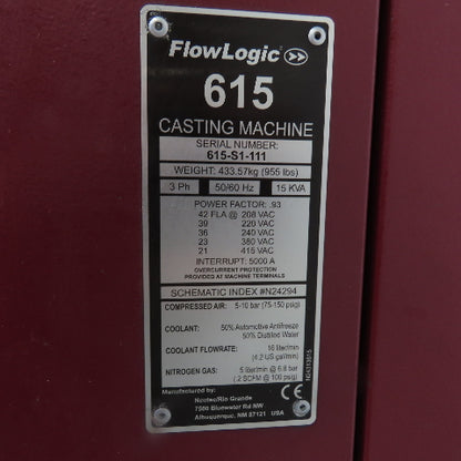 Rio Grande Neutec FlowLogic 615 Casting Machine W/ RC-10CE Recirculating Cooler
