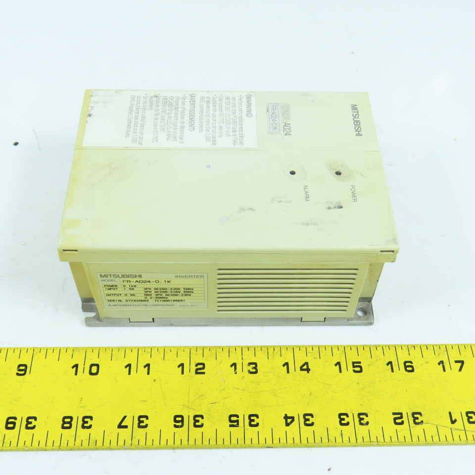 Mitsubishi FR-A024-0.1K Freqrol 0.1kW Inverter Drive 200-230V 3PH 0.2-400HZ
