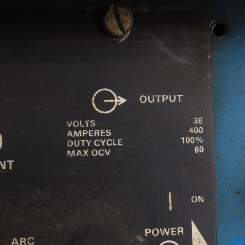 Miller Dimension 400 DC Arc Welding Power Source 36V 3Ph 200-230/460V