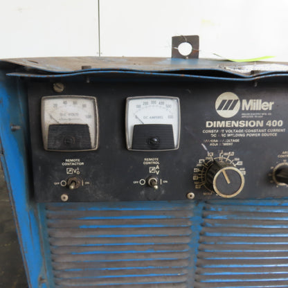 Miller Dimension 400 DC Arc Welding Power Source 36V 3Ph 200-230/460V