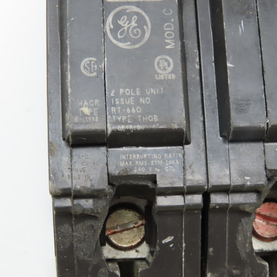 General Electric RT-660 Type THQB 50A 2 Pole Circuit Breaker 240V