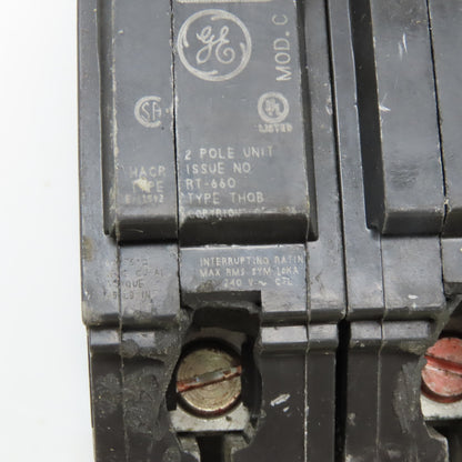 General Electric RT-660 Type THQB 50A 2 Pole Circuit Breaker 240V