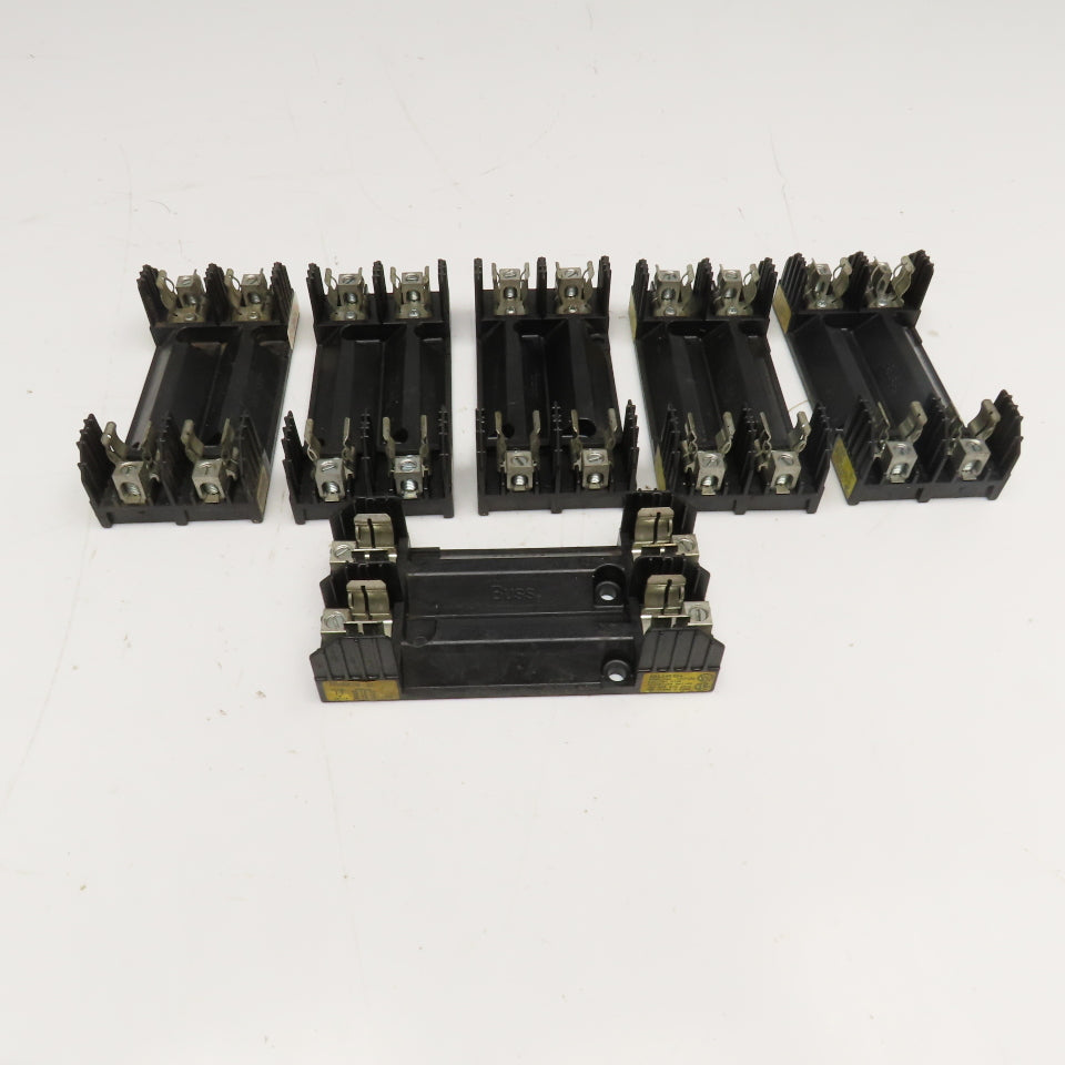 Buss H60030-2C 600V 30A 2 Pole Class H Fuse Holder Lot Of 6