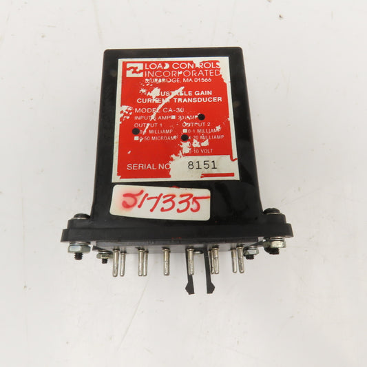 Load Controls Inc. CA-30 30 Amp 0-1mA Adjustable Gain Current Transducer