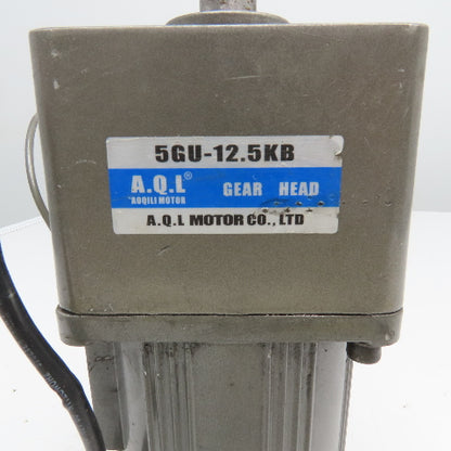 AQL Motor Co. 5GU-12.5KB 51K90GU-ARF Motor W/ Gear Head 110V 90W 50Hz