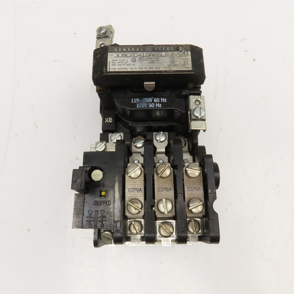 General Electric 308C2041DAASLR Size 1 Motor Starter 600VAC 27A 10Hp 120V Coil