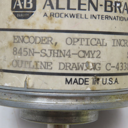 Allen Bradley 845N-SJHN4-CMY2 Optical Incremental Encoder