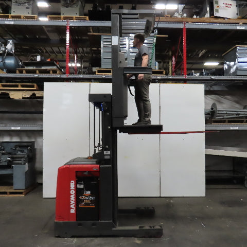 2012 Raymond 550-OPC30TT 24V 3000 Lb. Electric Order Picker Forklift 210" Lift