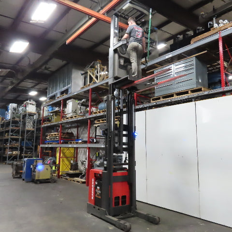 2012 Raymond 550-OPC30TT 24V 3000 Lb. Electric Order Picker Forklift 210" Lift