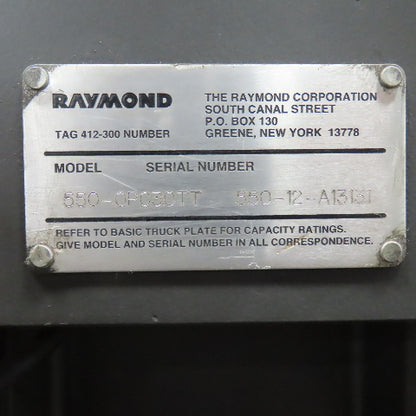 2012 Raymond 550-OPC30TT 24V 3000 Lb. Electric Order Picker Forklift 210" Lift