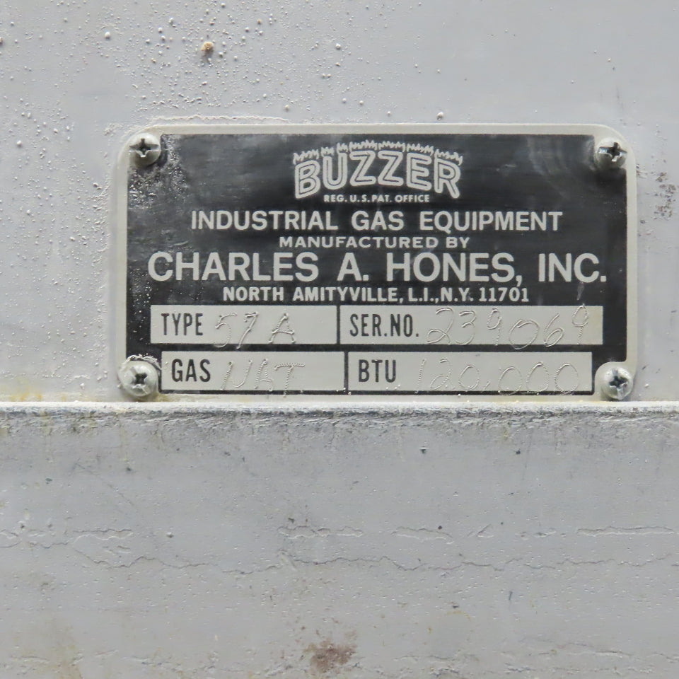 Charles A. Hones 57A 17"x 23 x 23" Natural Gas Buzzer Oven Furnace 120K BTU 120V