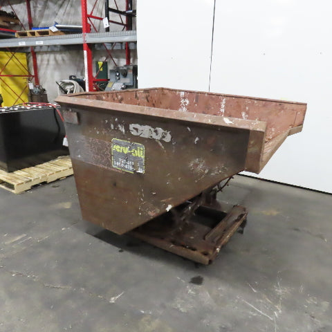 1-1/2 (1.5) Cubic Yard Self Dumping Trash Scrap Hopper 57" x 55.5" x 40"